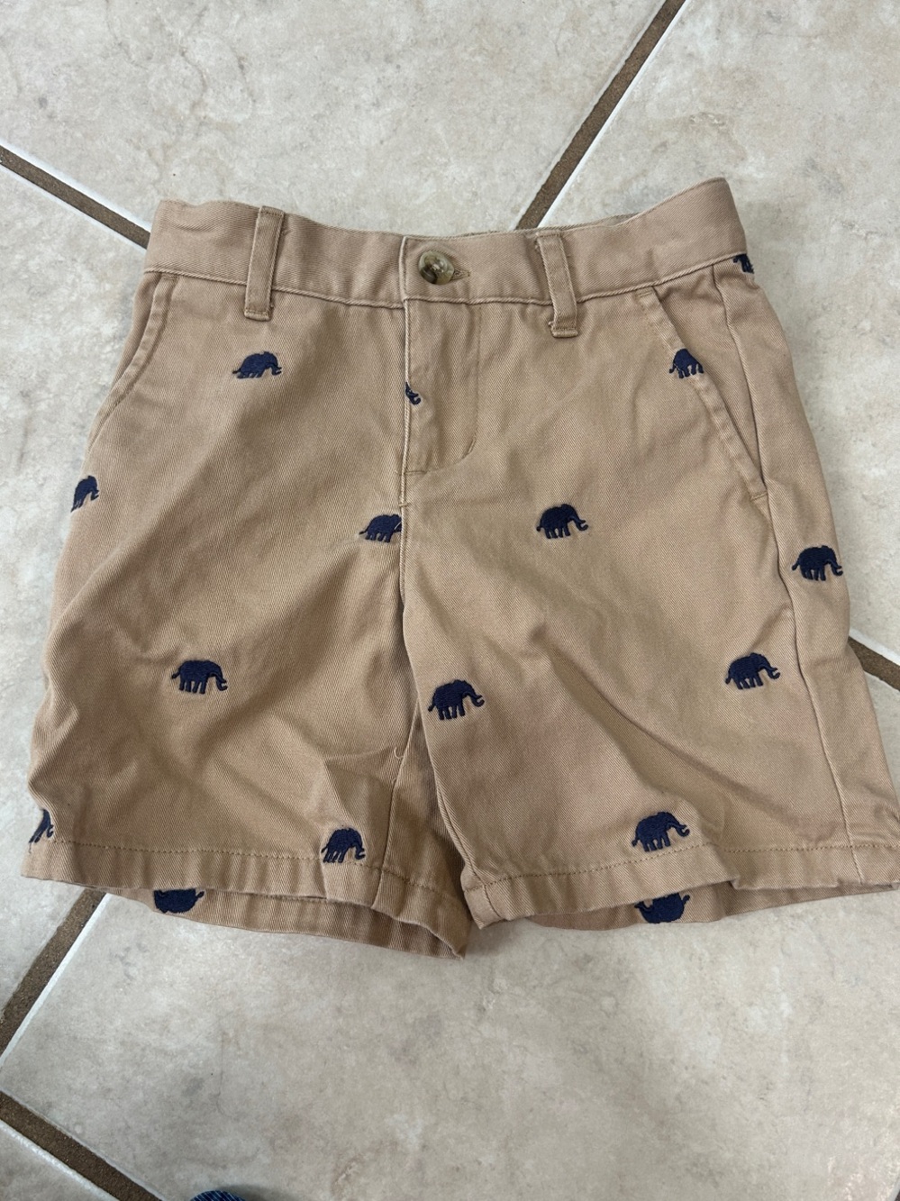 Janie and Jack Tan Khaki Baby Shorts